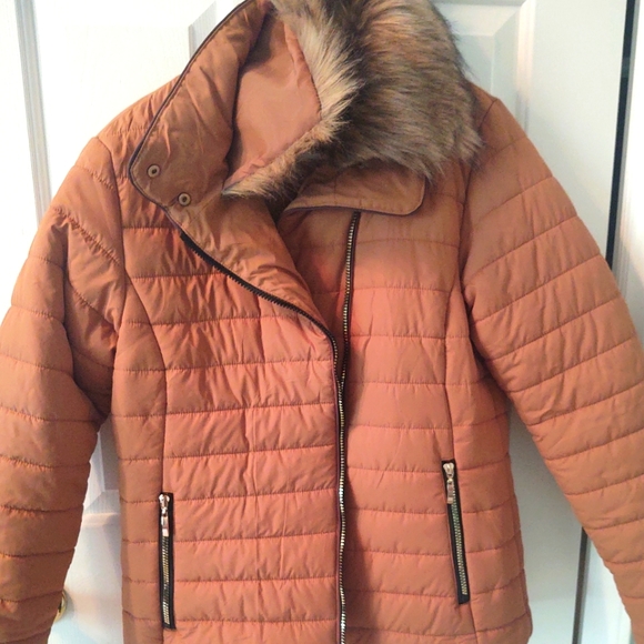 Uqnaivs Jackets & Blazers - Women's Casual Faux Fur Parka Coat SZ L